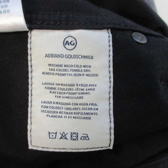 AG Adriano Goldschmied The Everett Slim Straight Jeans Men 33x32 (29) Black 518 - Picture 5 of 13